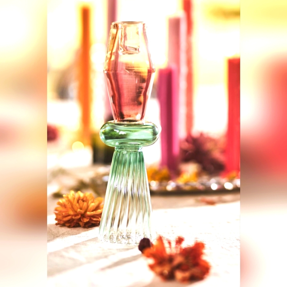 15 Anthropologie Calle Colorful Glass Candle Holder(s) - See Description